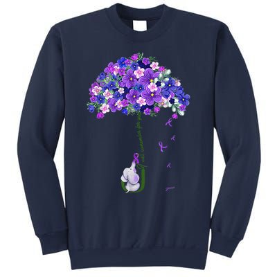 ILl Remember For You Purple Elephant AlzheimerS Awareness Cute Sweatshirt