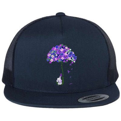 ILl Remember For You Purple Elephant AlzheimerS Awareness Cute Flatbill Hat