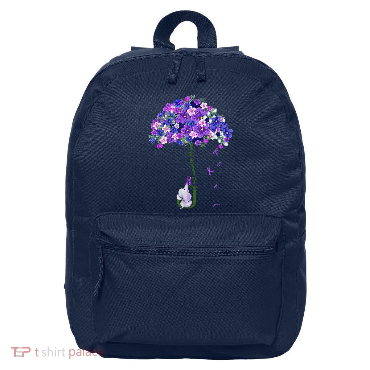 ILl Remember For You Purple Elephant AlzheimerS Awareness Cute 16 in Basic Backpack