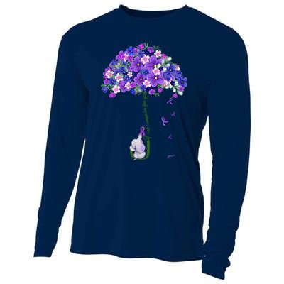 ILl Remember For You Purple Elephant AlzheimerS Awareness Cute Cooling Performance Long Sleeve Crew