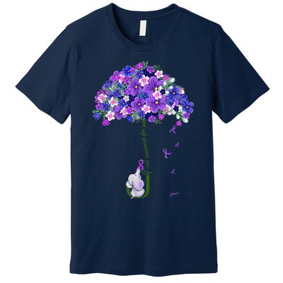 ILl Remember For You Purple Elephant AlzheimerS Awareness Cute Premium T-Shirt