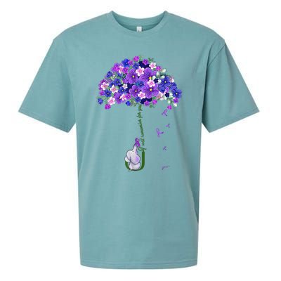 ILl Remember For You Purple Elephant AlzheimerS Awareness Cute Sueded Cloud Jersey T-Shirt