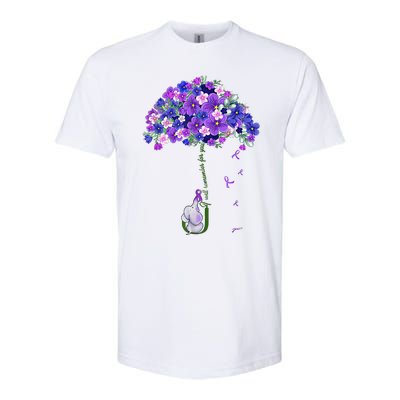 ILl Remember For You Purple Elephant AlzheimerS Awareness Cute Softstyle CVC T-Shirt