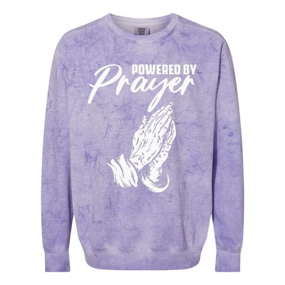 Inspiration Religious Faith Praying for Christians Colorblast Crewneck Sweatshirt