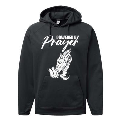 Inspiration Religious Faith Praying for Christians Performance Fleece Hoodie