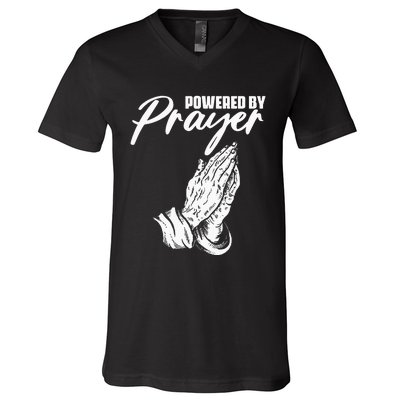 Inspiration Religious Faith Praying for Christians V-Neck T-Shirt