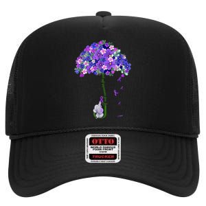 ILl Remember For You Purple Elephant AlzheimerS Awareness High Crown Mesh Back Trucker Hat