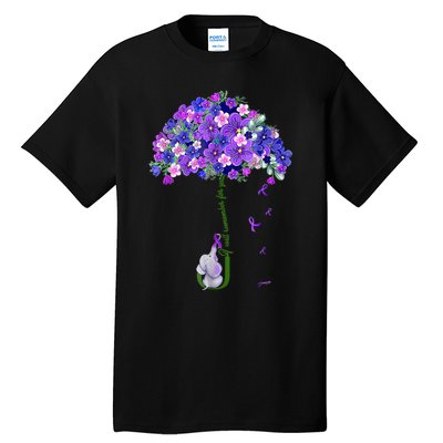 ILl Remember For You Purple Elephant AlzheimerS Awareness Tall T-Shirt