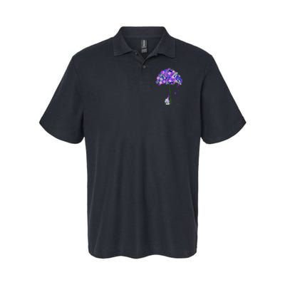 ILl Remember For You Purple Elephant AlzheimerS Awareness Softstyle Adult Sport Polo