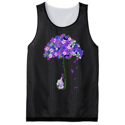 ILl Remember For You Purple Elephant AlzheimerS Awareness Mesh Reversible Basketball Jersey Tank