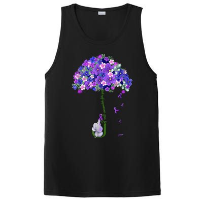 ILl Remember For You Purple Elephant AlzheimerS Awareness PosiCharge Competitor Tank