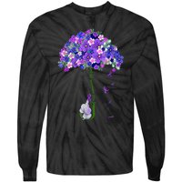 ILl Remember For You Purple Elephant AlzheimerS Awareness Tie-Dye Long Sleeve Shirt