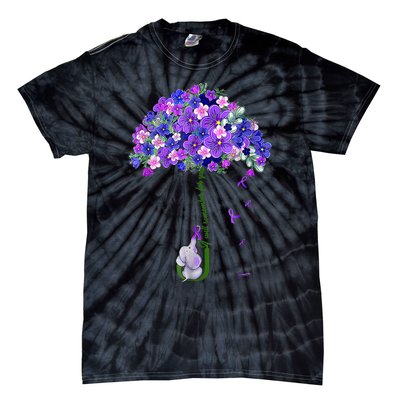 ILl Remember For You Purple Elephant AlzheimerS Awareness Tie-Dye T-Shirt