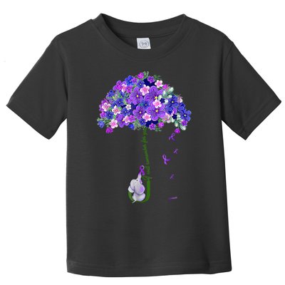 ILl Remember For You Purple Elephant AlzheimerS Awareness Toddler T-Shirt