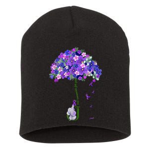 ILl Remember For You Purple Elephant AlzheimerS Awareness Short Acrylic Beanie