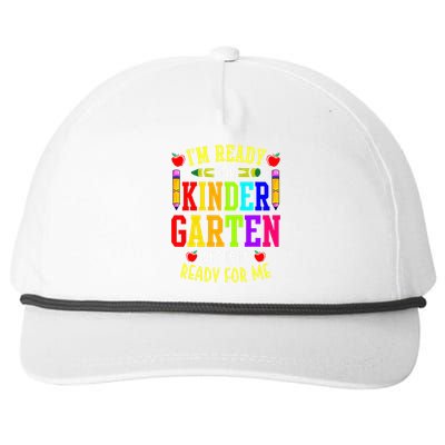 I'm Ready For Kindergarten But Is It Ready For Me Snapback Five-Panel Rope Hat