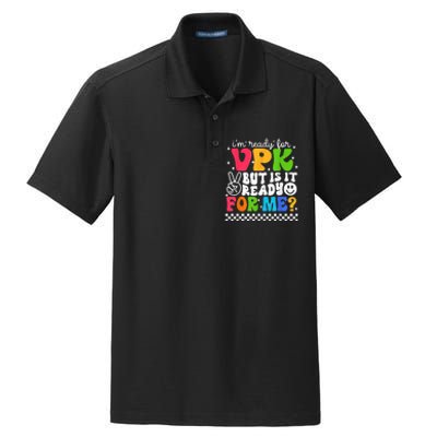 I'm Ready for VPK Grade First Day Of School Teacher Dry Zone Grid Polo