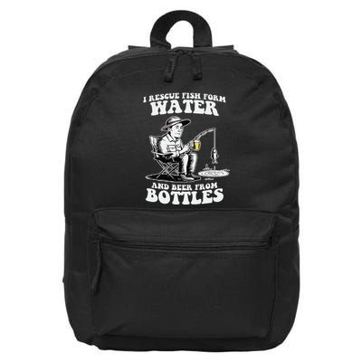 I Rescue Fish Form Water And Beer From Bottles 16 in Basic Backpack