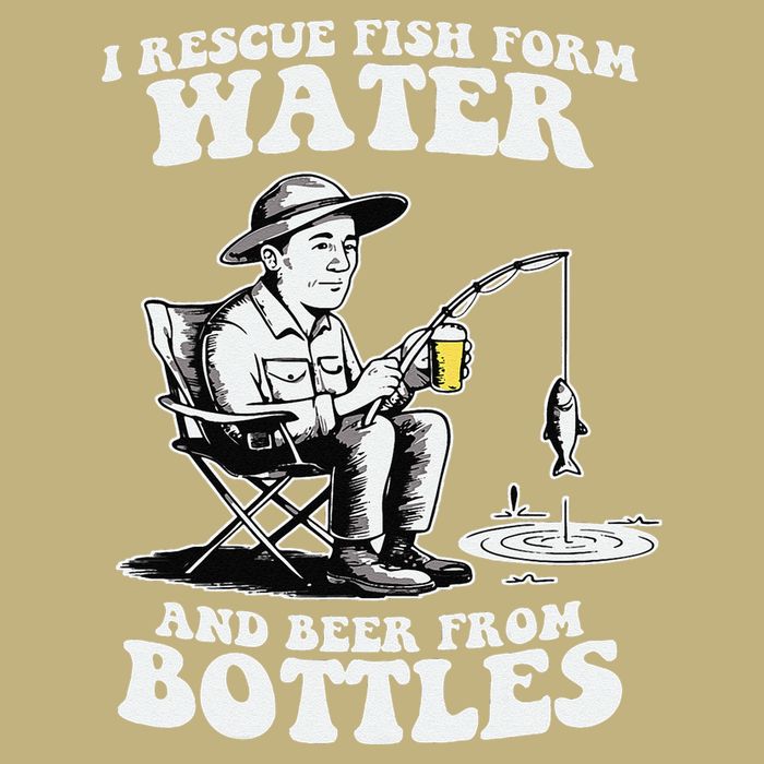 I Rescue Fish Form Water And Beer From Bottles Button