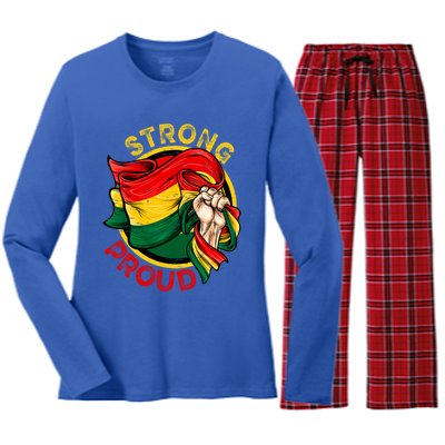 I'm Rooting For Every Hbcu Juneteenth Black History Month Gift Women's Long Sleeve Flannel Pajama Set 