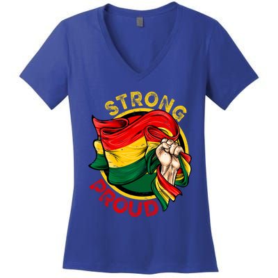 I'm Rooting For Every Hbcu Juneteenth Black History Month Gift Women's V-Neck T-Shirt