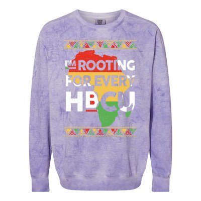 I'm Rooting For Every HBCU Graduation Costume Girl Colorblast Crewneck Sweatshirt