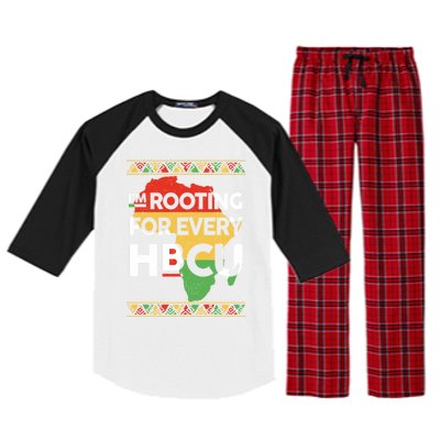 I'm Rooting For Every HBCU Graduation Costume Girl Raglan Sleeve Pajama Set