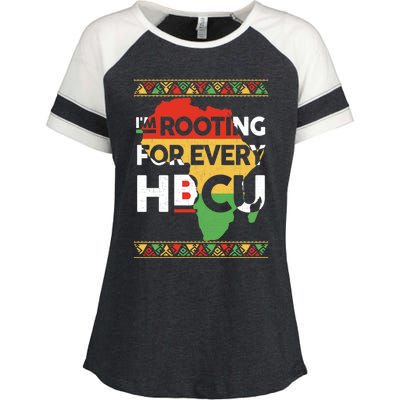 I'm Rooting For Every HBCU Graduation Costume Girl Enza Ladies Jersey Colorblock Tee