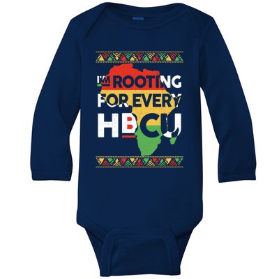 I'm Rooting For Every HBCU Graduation Costume Girl Baby Long Sleeve Bodysuit