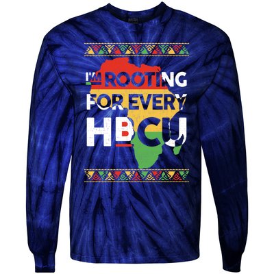 I'm Rooting For Every HBCU Graduation Costume Girl Tie-Dye Long Sleeve Shirt