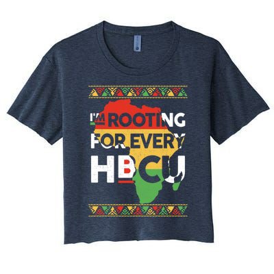 I'm Rooting For Every HBCU Graduation Costume Girl Women's Crop Top Tee