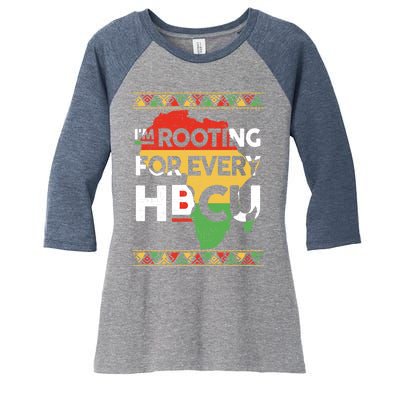 I'm Rooting For Every HBCU Graduation Costume Girl Women's Tri-Blend 3/4-Sleeve Raglan Shirt