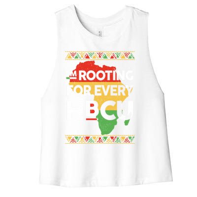 I'm Rooting For Every HBCU Graduation Costume Girl Women's Racerback Cropped Tank