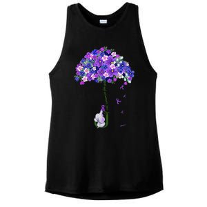 ILl Remember For You Purple Elephant AlzheimerS Ladies PosiCharge Tri-Blend Wicking Tank