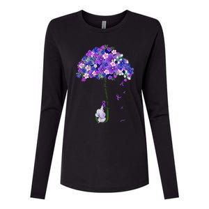 ILl Remember For You Purple Elephant AlzheimerS Womens Cotton Relaxed Long Sleeve T-Shirt