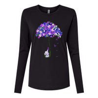 ILl Remember For You Purple Elephant AlzheimerS Womens Cotton Relaxed Long Sleeve T-Shirt