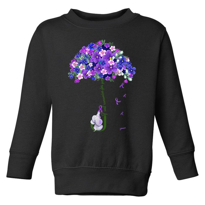 ILl Remember For You Purple Elephant AlzheimerS Toddler Sweatshirt