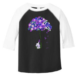 ILl Remember For You Purple Elephant AlzheimerS Toddler Fine Jersey T-Shirt