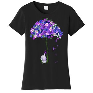 ILl Remember For You Purple Elephant AlzheimerS Women's T-Shirt