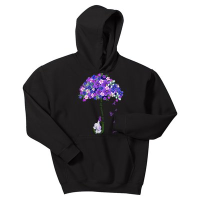 ILl Remember For You Purple Elephant AlzheimerS Kids Hoodie