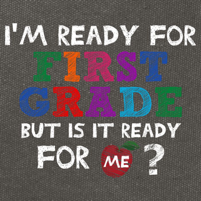 Im Ready For First Grade But Is It Ready For Me Cotton Canvas Backpack