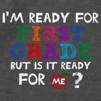 Im Ready For First Grade But Is It Ready For Me Vector Backpack