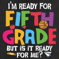 I'm Ready For 5th Grade Back To School First Day Of School 25L Jumbo Tote