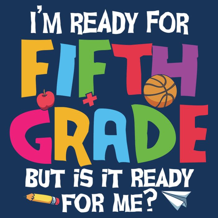 I'm Ready For 5th Grade Back To School First Day Of School Infant Baby Jersey Bodysuit