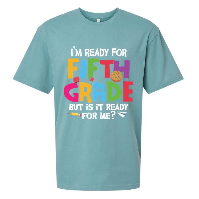I'm Ready For 5th Grade Back To School First Day Of School Sueded Cloud Jersey T-Shirt