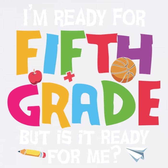 I'm Ready For 5th Grade Back To School First Day Of School Garment-Dyed Sweatshirt