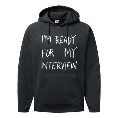 IM Ready For My Interview Gag Gaga Graphic Performance Fleece Hoodie