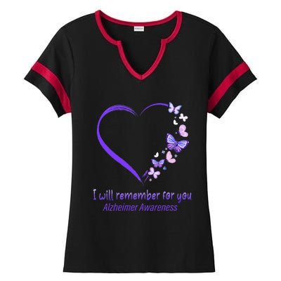 I’ll Remember For You Alzheimer Awareness Apparel Ladies Halftime Notch Neck Tee