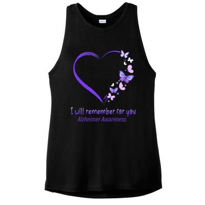 I’ll Remember For You Alzheimer Awareness Apparel Ladies PosiCharge Tri-Blend Wicking Tank