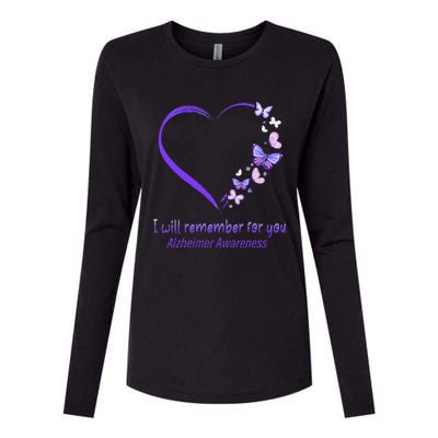 I’ll Remember For You Alzheimer Awareness Apparel Womens Cotton Relaxed Long Sleeve T-Shirt